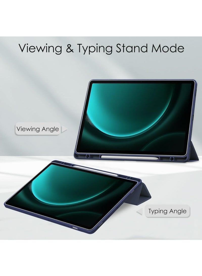Captaintech Hybrid Slim Case for Samsung Galaxy Tab S9 FE 5G 10.9 Inch/Galaxy Tab S9 11 Inch 2023 with S Pen Holder Shockproof Cover with Clear Transparent Back Shell Auto Wake/Sleep - Image 4