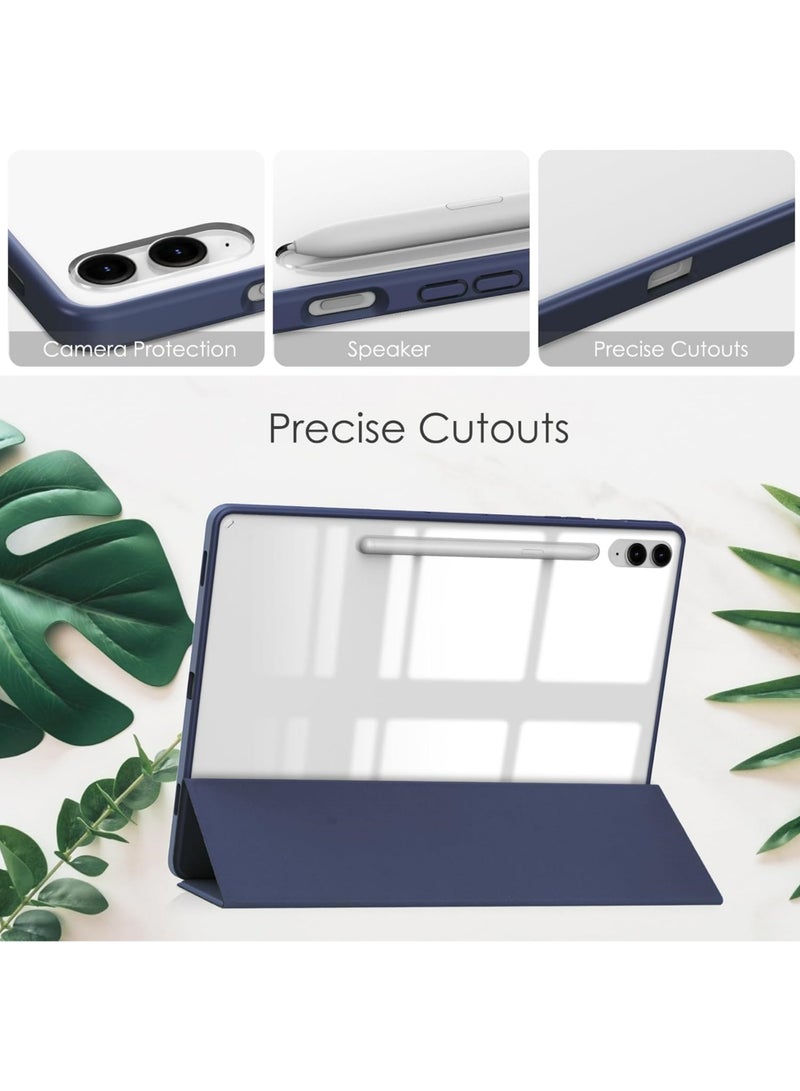 Captaintech Hybrid Slim Case for Samsung Galaxy Tab S9 FE 5G 10.9 Inch/Galaxy Tab S9 11 Inch 2023 with S Pen Holder Shockproof Cover with Clear Transparent Back Shell Auto Wake/Sleep - Image 5