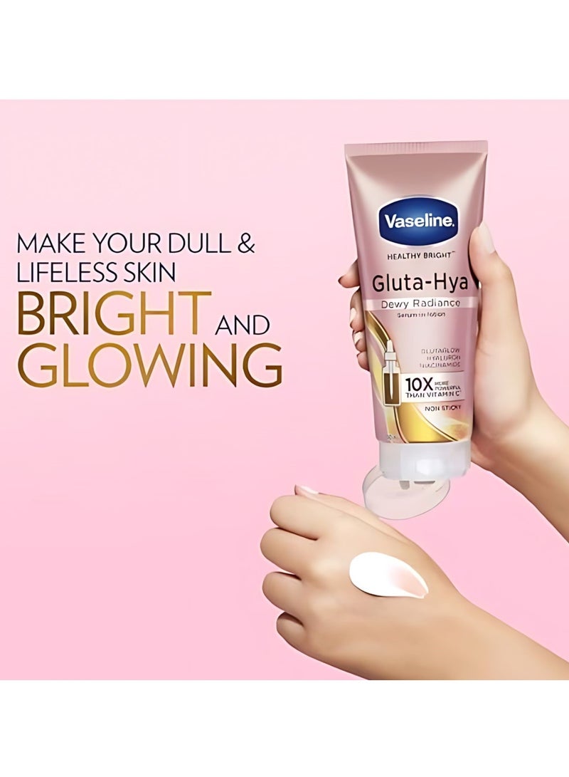 Vaseline Healthy Bright Gluta-Hya Dewy Radiance Serum-in-Lotion (330ml) - Image 2