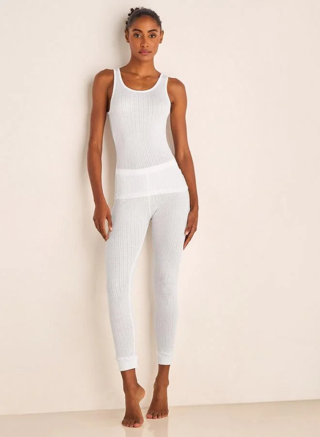 سبلاش فيڤ بلوزة حرارية بدون أكمام مضلعة