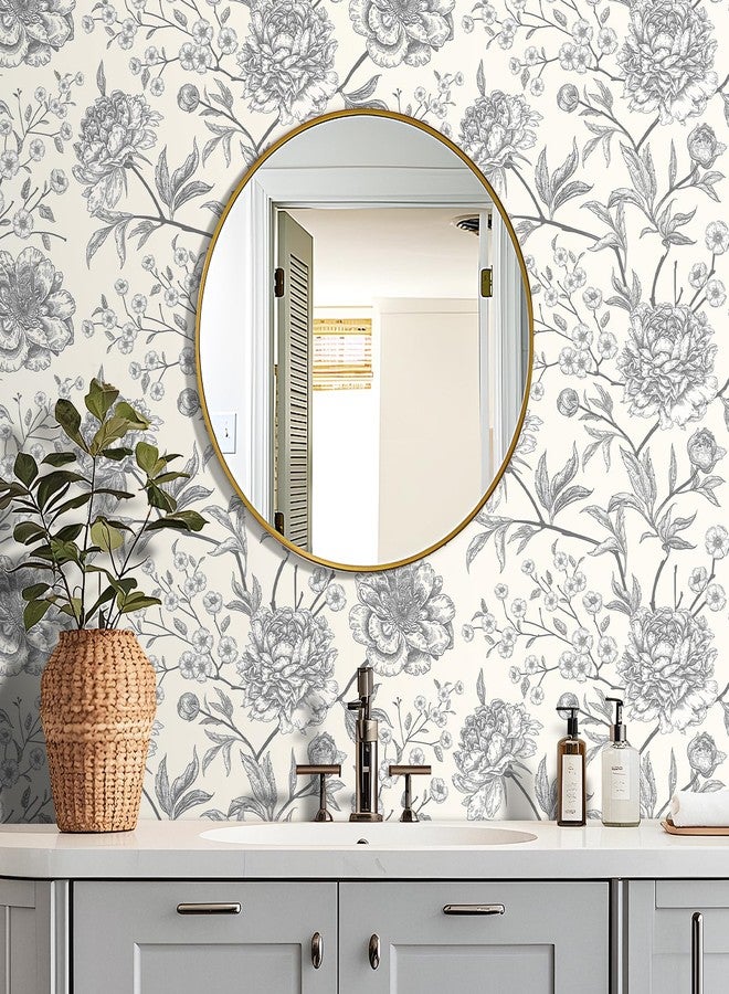 Decotalk ورق جدران ديكوتالك الزهري اللاصق، ورق جدران زهري مقاس 17.5 × 120 بوصة، ورق لاصق زهري للخزائن، ورق جدران زهري أبيض لغرفة النوم، ورق جدران على شكل فروع، ورق جدران قابل للإزالة مناسب للمستأجرين - Image 3