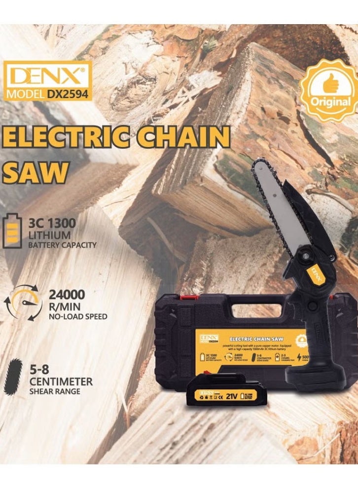 Denx Portable one-handed electric saw for cutting wood, tree branches, pruning, and gardening. - Image 4