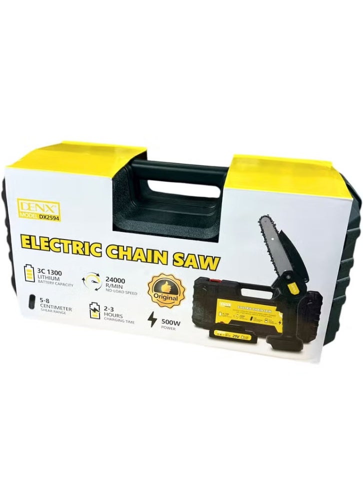 Denx Portable one-handed electric saw for cutting wood, tree branches, pruning, and gardening. - Image 2