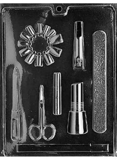 Grandmama's Goodies Grandmama's Goodies J077 Manicure Kit Chocolate Candy Soap Mold with Exclusive Molding Instructions 