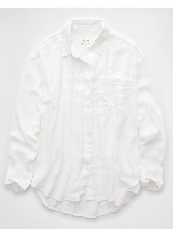 American Eagle AE Perfect Button-Up Shirt  - Image 3