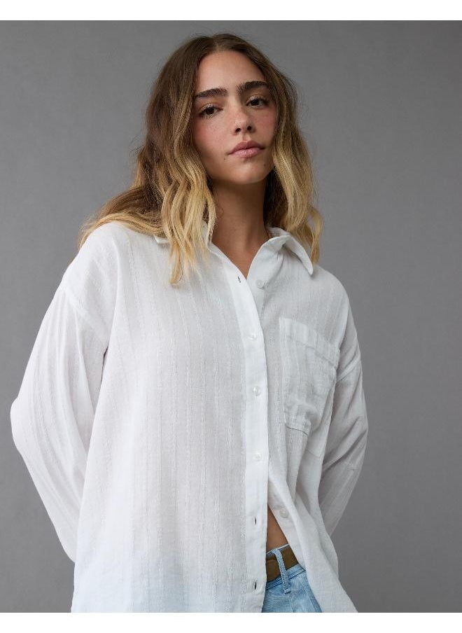 American Eagle AE Perfect Button-Up Shirt  - Image 1