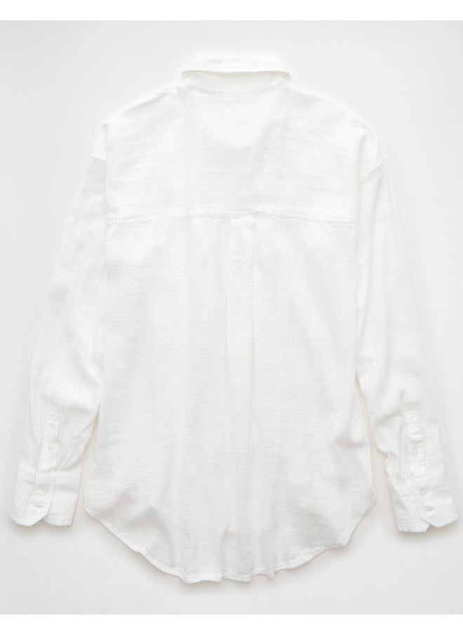 American Eagle AE Perfect Button-Up Shirt  - Image 4