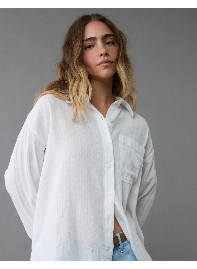 American Eagle AE Perfect Button-Up Shirt  - Image 1