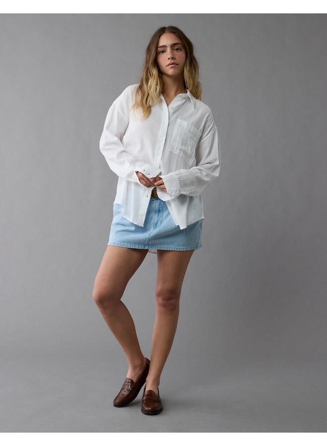 American Eagle AE Perfect Button-Up Shirt  - Image 5