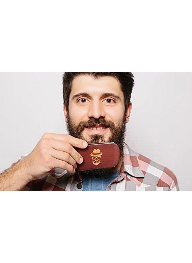 Sosoon Beard Brush, 100% Boar Bristle Natural Black Walnut Wood Beard Comb Hair Mustache Shaving Brush Facial Hair Brush - Image 2