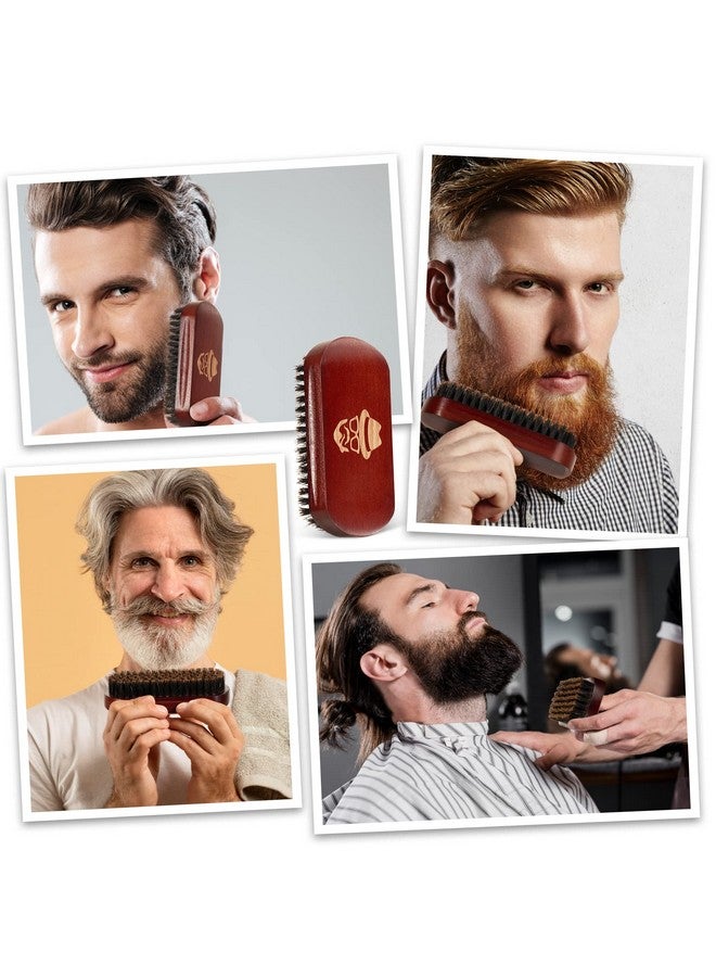 Sosoon Beard Brush, 100% Boar Bristle Natural Black Walnut Wood Beard Comb Hair Mustache Shaving Brush Facial Hair Brush - Image 1