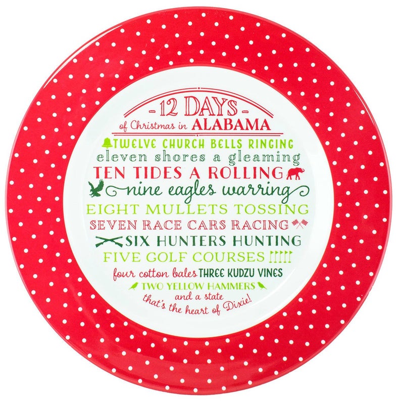 Occasionally Made Alabama 14 Holiday Melamine Platter