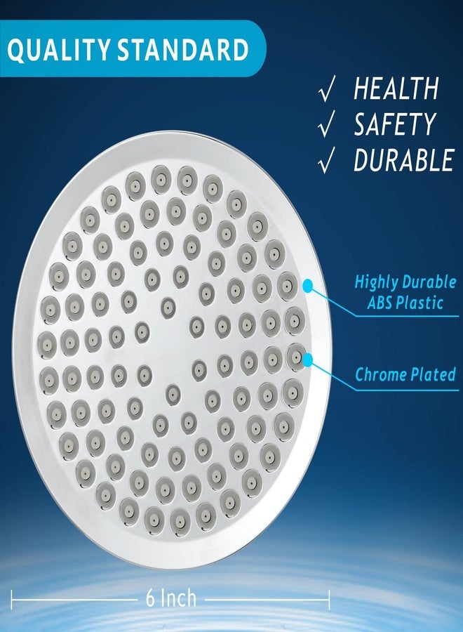 Nuodan High Pressure Rain Shower Head with 11'' Extension Arm - High Flow Rainfall Showerhead - Luxury Modern Look - Pressure Boosting(Round, Chrome) - Image 5