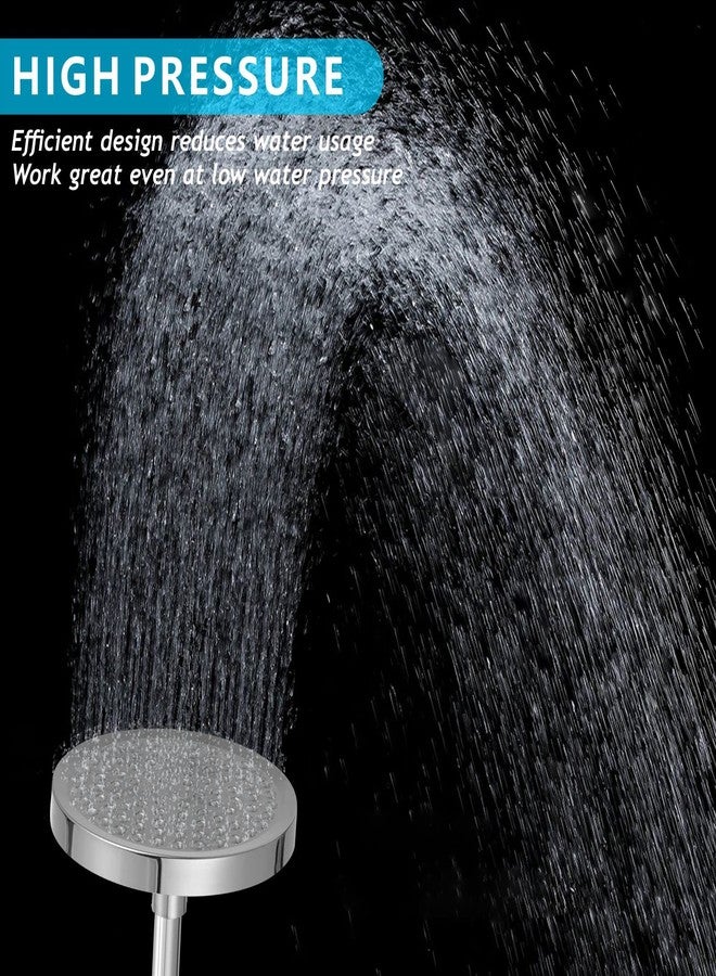 Nuodan High Pressure Rain Shower Head with 11'' Extension Arm - High Flow Rainfall Showerhead - Luxury Modern Look - Pressure Boosting(Round, Chrome) - Image 3
