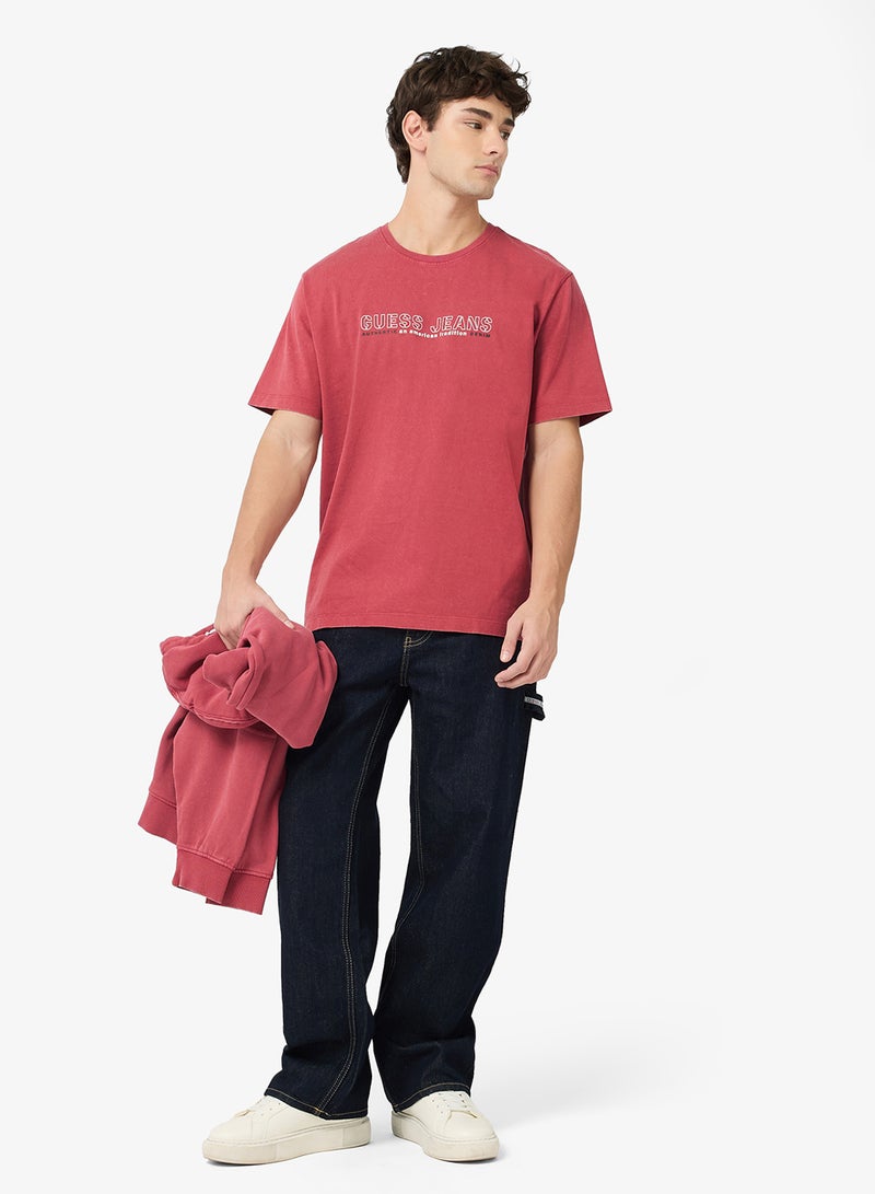 جس تي شيرت كاجوال بياقة دائرية - Image 4