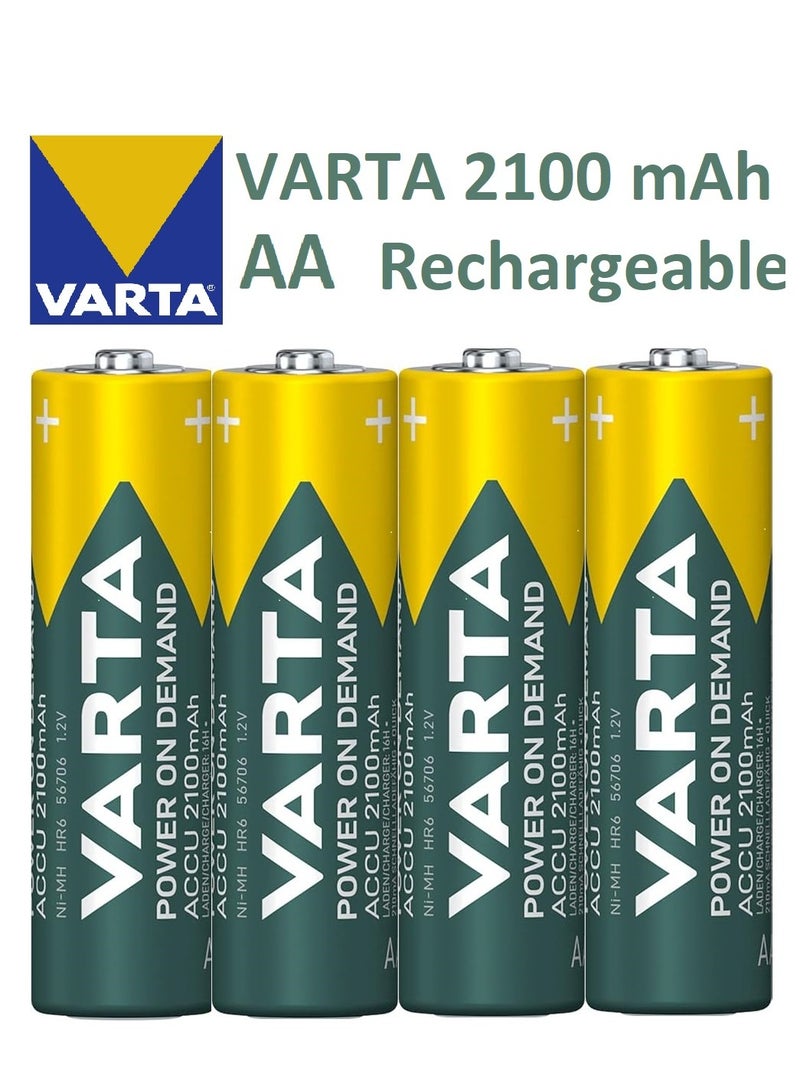 فارتا بطارية AA قابلة لإعادة الشحن من نوع Ni-Mh، 4 قطع، 2100 مللي أمبير في الساعة - Image 1