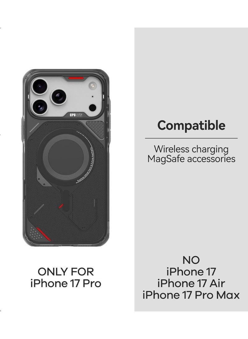 Aulumu A17 Rugged Case for iPhone 17 Pro | MagSafe Compatible | Integrated Drop Protection | Touch-Sensitive Buttons | Military-Grade Outdoor Design Black - Image 3