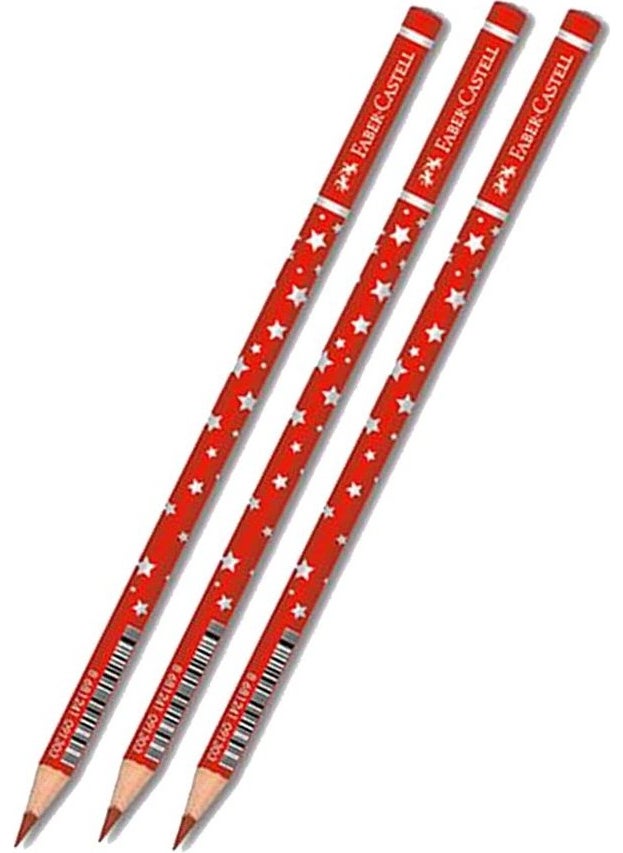 FABER-CASTELL - Red Cap Pen Star 3 Pieces Faber Red Cap Pen Star Patterned - Image 1