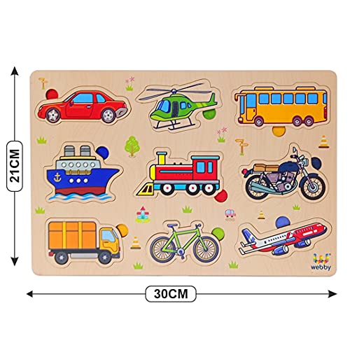 Webby Public Transport Educational Wooden Puzzle for Kids - Image 5
