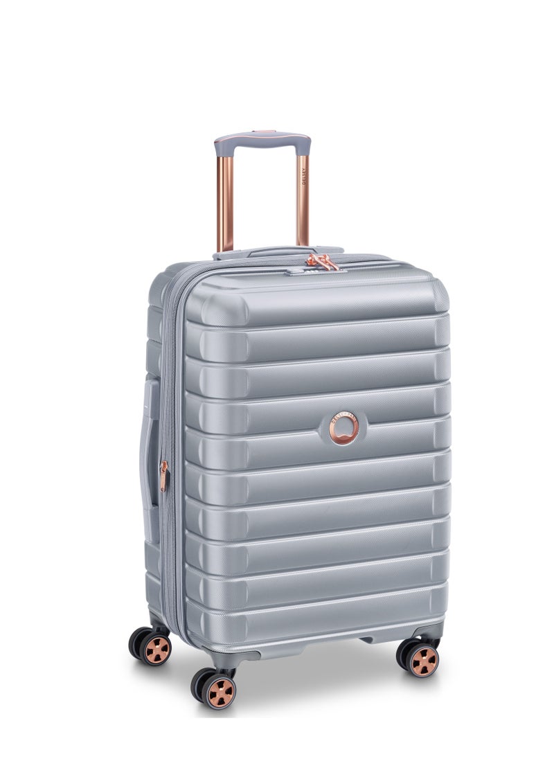 DELSEY Paris Helium Shadow 5.0 55cm Hardcase 4 Double Wheel Cabin Luggage Trolley Platinum  - Image 2