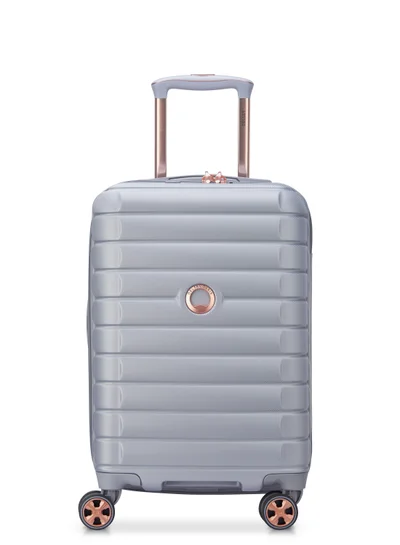 DELSEY Paris Helium Shadow 5.0 55cm Hardcase 4 Double Wheel Cabin Luggage Trolley Platinum