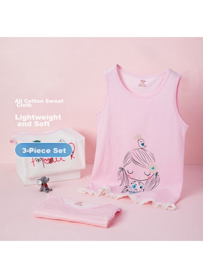 Top melon Dingguagua Girls' Cotton Vest, Class A Children's Underwear, Inner Wear Undershirt, Girls' Camisole, Undershirt, 6416, 130 - Image 2