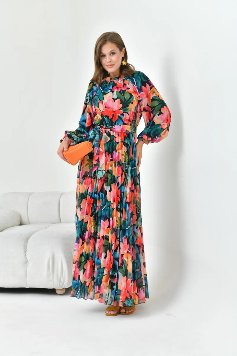 جارمي Women's Chiffon Dress Black