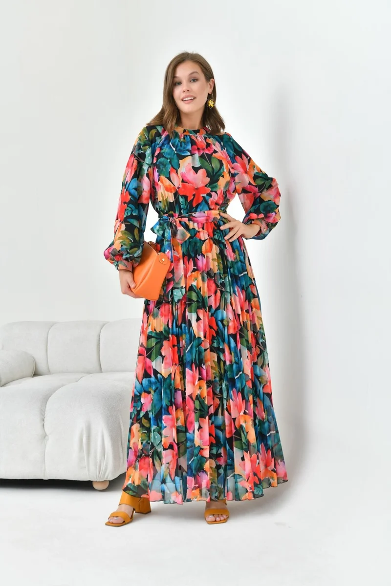 جارمي Women's Chiffon Dress Black