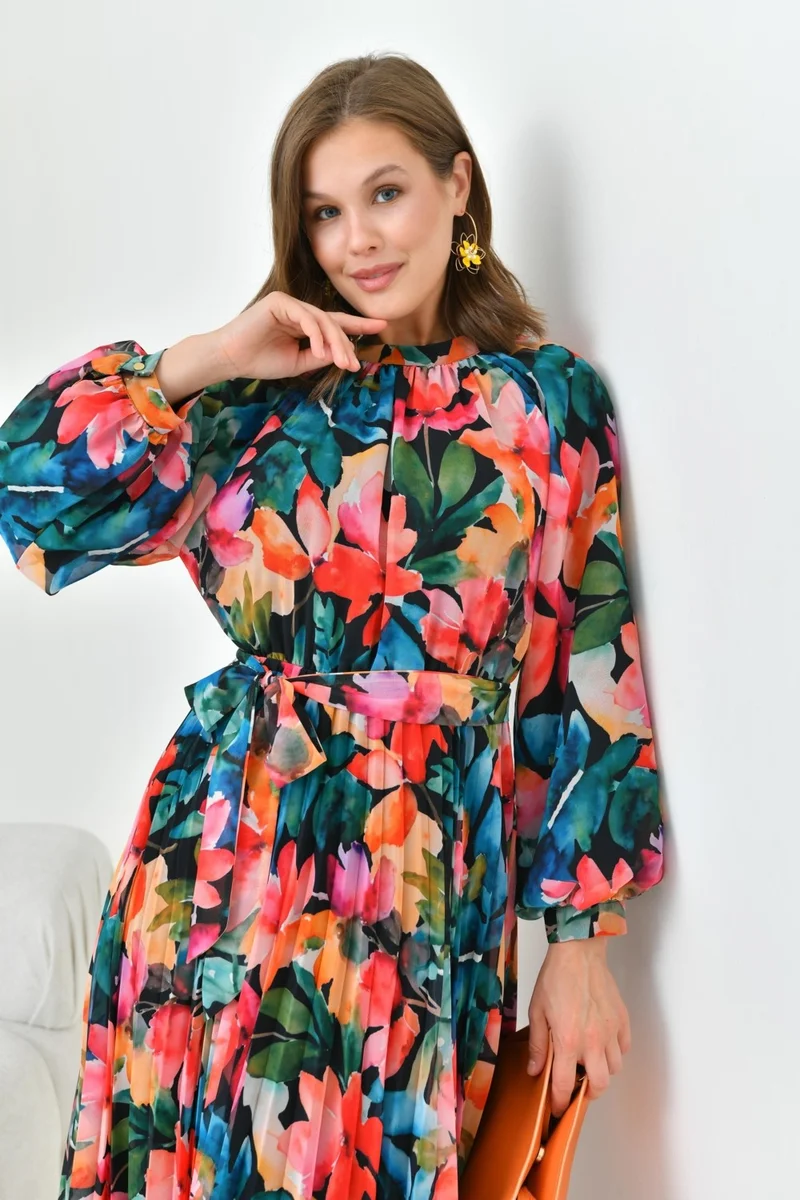 جارمي Women's Chiffon Dress Black