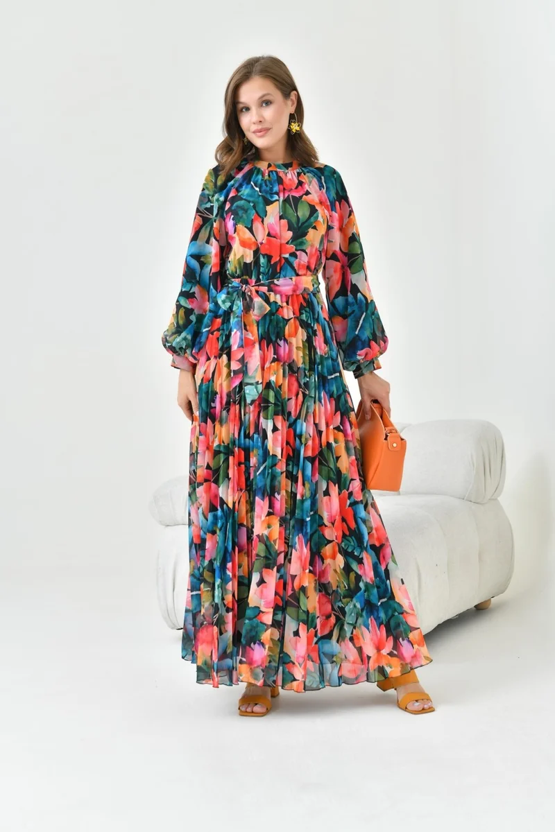 جارمي Women's Chiffon Dress Black