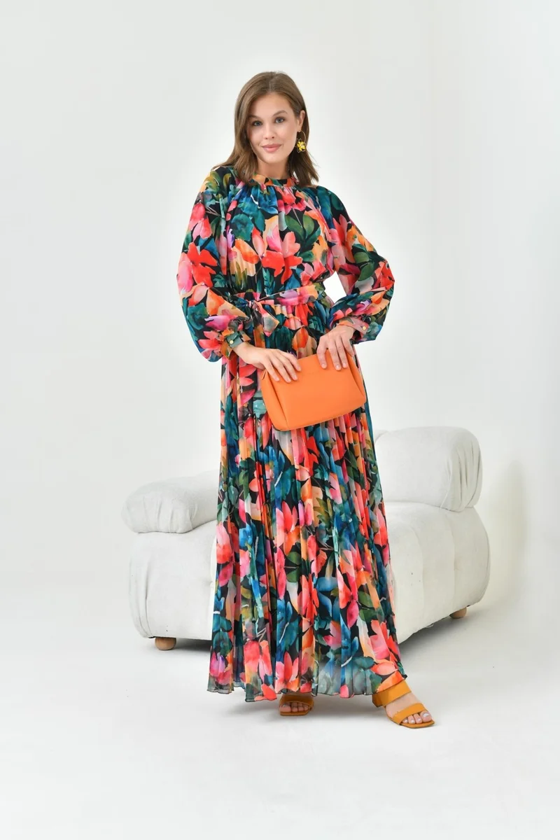 جارمي Women's Chiffon Dress Black