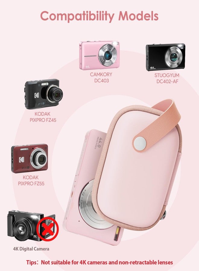 SQERO Digital Camera Case for CAMKORY DC403 FHD 1080P/ KODAK PIXPRO FZ55/ FZ45/ STUOGYUM DC402-AF, SD Card Storage Travel Carrying Cute Case Bag Small - Image 2