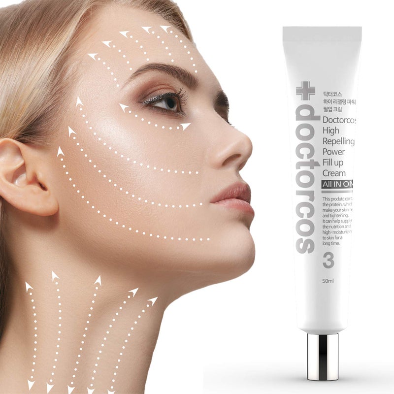 DOCTORCOS High Repelling Power Fillup Wrinkle Cream for Women 17 oz Full Face and Under Eye Lifting Cream for Wrinkles Fine Line Cream For Day and Night Use Korean Skin Care Products