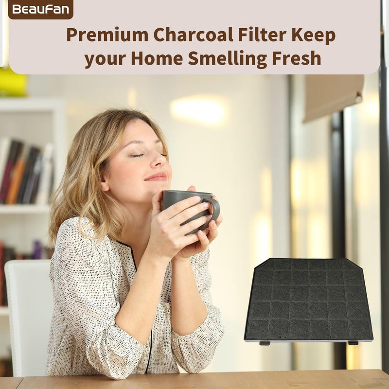 beaufan 2-Set CBCF004 Activated Carbon Charcoal Filters, Compatible with CIARRA Extractor Range Hood Models: CBCS6506B, CBCB6506B, CBCB6506C, CBCB9506B, CBCS9506B, CBCS6506C, CBCS6125, ASS6506C, CBCB9102P - Image 5
