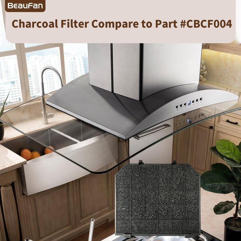 beaufan 2-Set CBCF004 Activated Carbon Charcoal Filters, Compatible with CIARRA Extractor Range Hood Models: CBCS6506B, CBCB6506B, CBCB6506C, CBCB9506B, CBCS9506B, CBCS6506C, CBCS6125, ASS6506C, CBCB9102P - Image 3