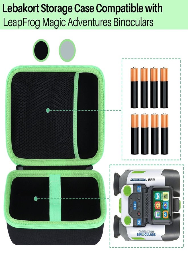 Lebakort Storage Case Compatible with LeapFrog Magic Adventures Binoculars (Black+Apple Green Case) - Image 3