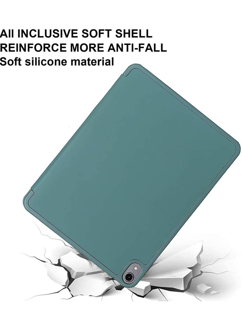 Case for New iPad Air 5th Generation (2022)/iPad Air 4th Generation (2020) 10.9 Inch, with Screen Protector and Auto Wake/Sleep Cover, Dark Green - Image 4