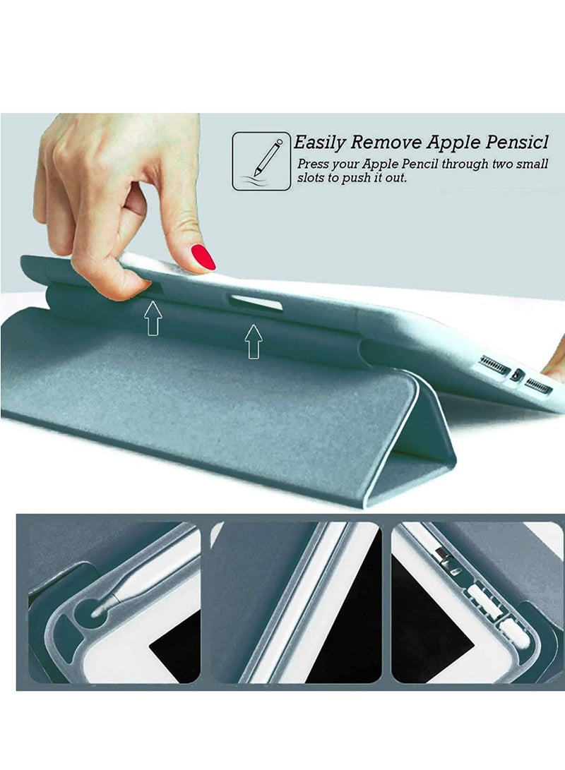 Case for New iPad Air 5th Generation (2022)/iPad Air 4th Generation (2020) 10.9 Inch, with Screen Protector and Auto Wake/Sleep Cover, Dark Green - Image 5