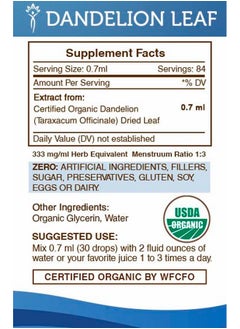Secrets of the Tribe Dandelion Leaf Usda Organic ; Alcoholfree Extract Highpotency Herbal Drops Digestive System ; Made From 100% Certified Organic Dandelion Leaf (Taraxacum Officinale) Dried Leaf 2 Oz  - Image 5