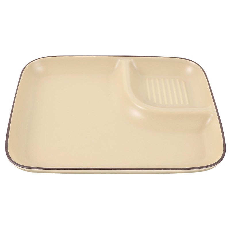 Nordic Khaki Ceramic Dumpling Plate with Vinegar Dipping Bowl for Home Side Dishes - Image 2