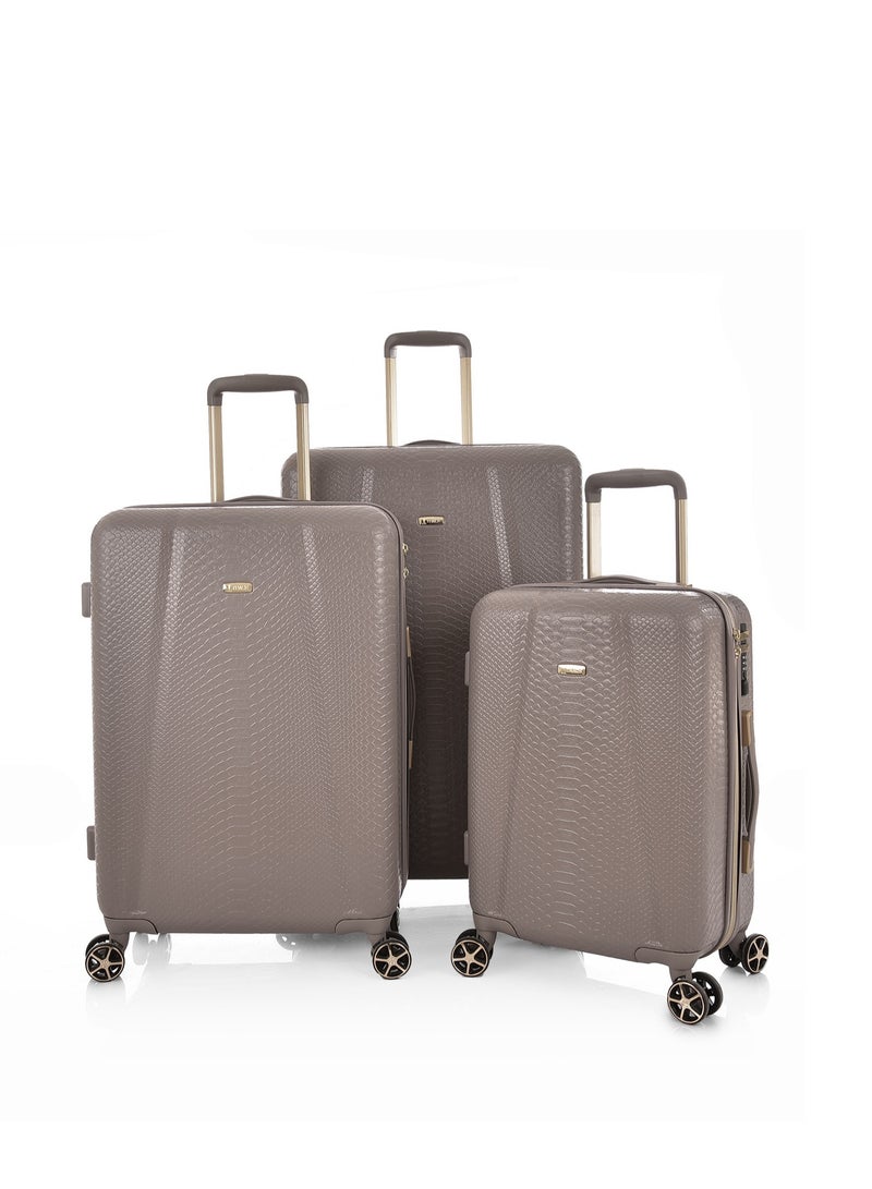 TRACK Luggage set 3 pcs elegant travel bags, 28/24/20 inch,  taupe - Image 1
