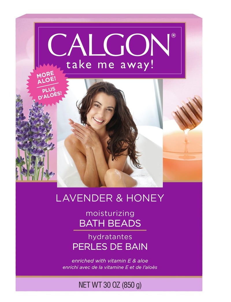 Calgon Ultra-Moisturizing Bath Beads, Lavender & Honey, 30 oz - Image 1