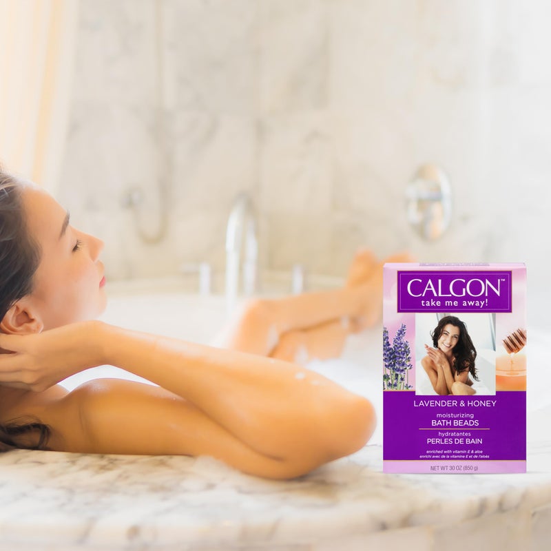 Calgon Ultra-Moisturizing Bath Beads, Lavender & Honey, 30 oz - Image 5