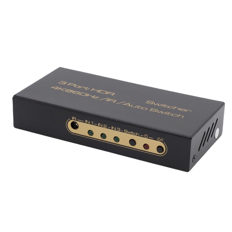 مُبدِّل HDMI بدقة 4K وتردد 60 هرتز 3 مداخل ومخرج واحد - تحكم عن بُعد - تبديل سهل للمصادر - مُبدِّل HDMI لأنظمة الترفيه المنزلي - Image 3