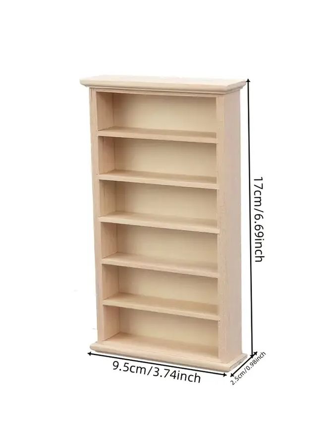 1 12 Scale Bookcase Vintage Dollhouse Villa Study Cabinet Furniture - Image 2