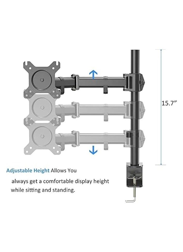 Single LCD Monitor Stand Desk Mount Heavy Duty Fully Adjustable Monitor Arm With Tilt And Swivel, Fits Screens Up to 27 inch