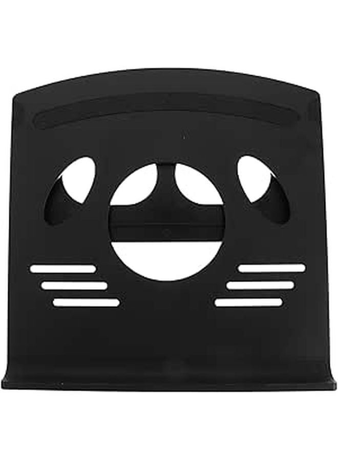 Universal Laptop Stand Adjustable Ventilated Base Anti Slip Computer Riser Holder Black - Image 1
