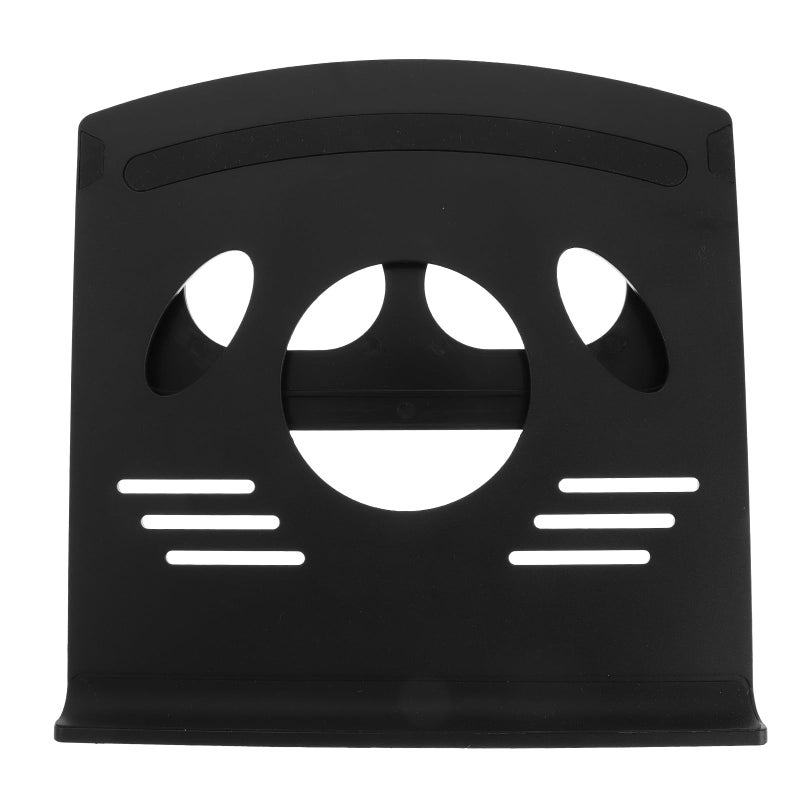 Universal Laptop Stand Adjustable Ventilated Base Anti Slip Computer Riser Holder Black - Image 2