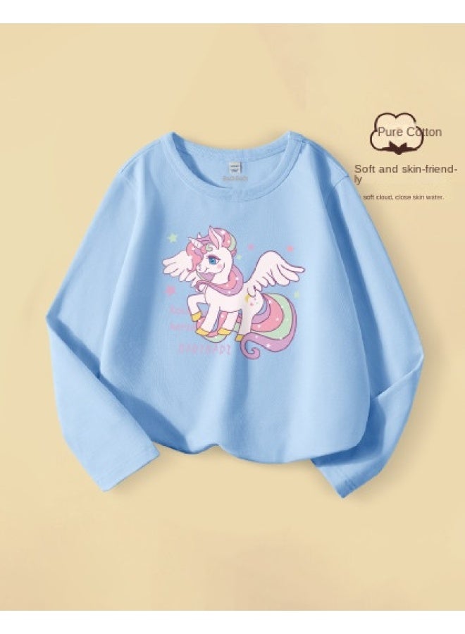 Badibadi Children's Long Sleeve T-shirt, Autumn Style, Cotton Top, Girls' Layering Shirt, Comfortable Top - Image 1