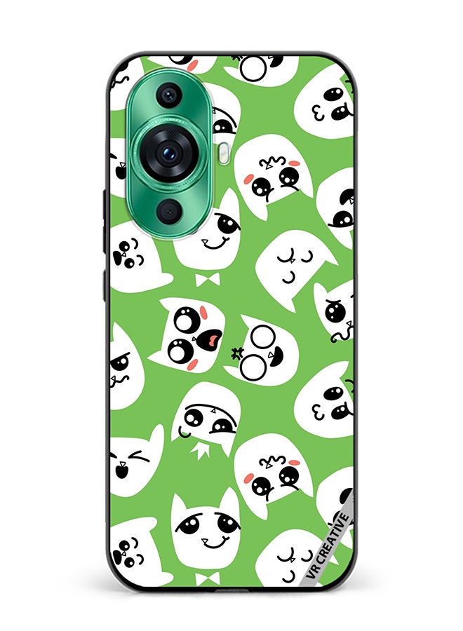 VR CREATIVE Protective Case Cover For Huawei nova 11 Doodle Cat Emoticons Design Multicolour - Image 1